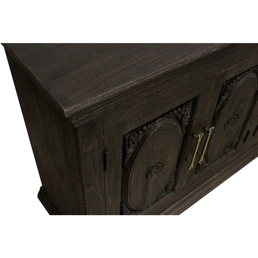 Athena 4-Door Sideboard in Antique Black
