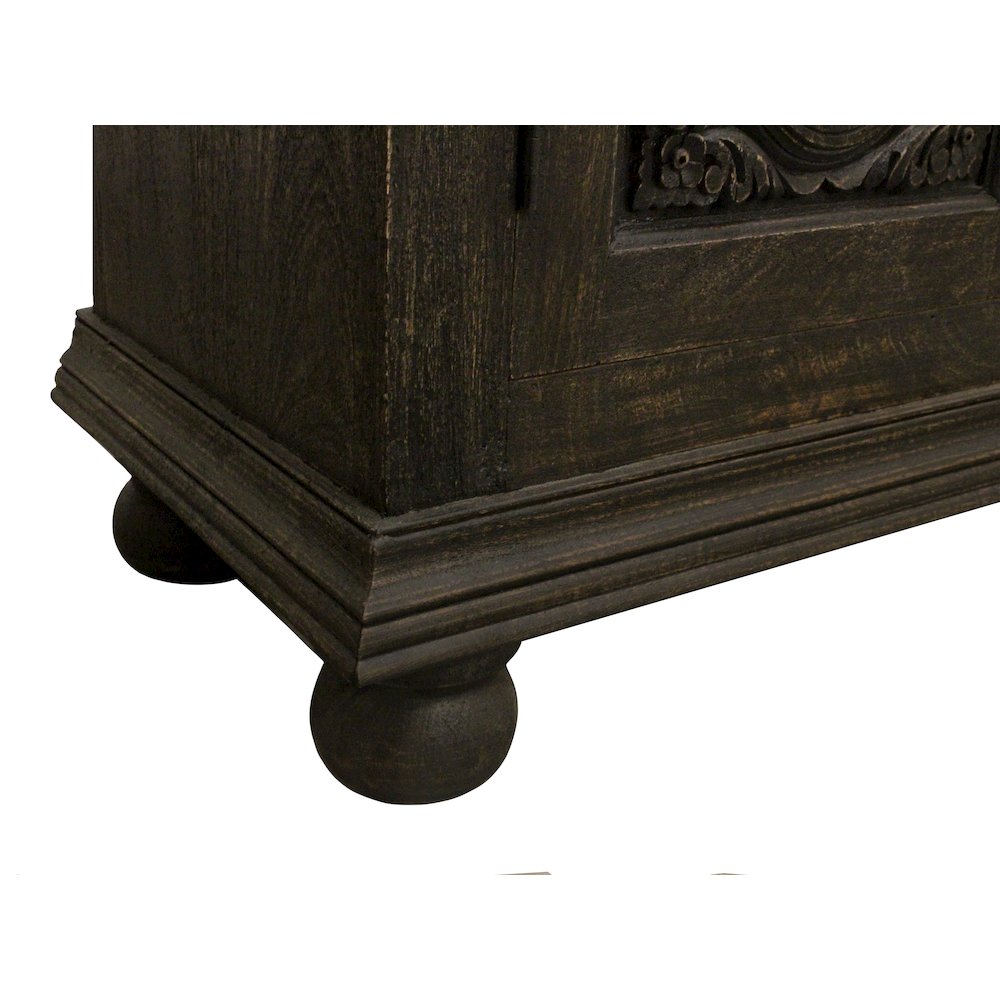 Athena 4-Door Sideboard in Antique Black