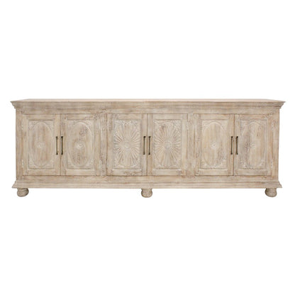 Athena 6-Door Sideboard in Distressed White