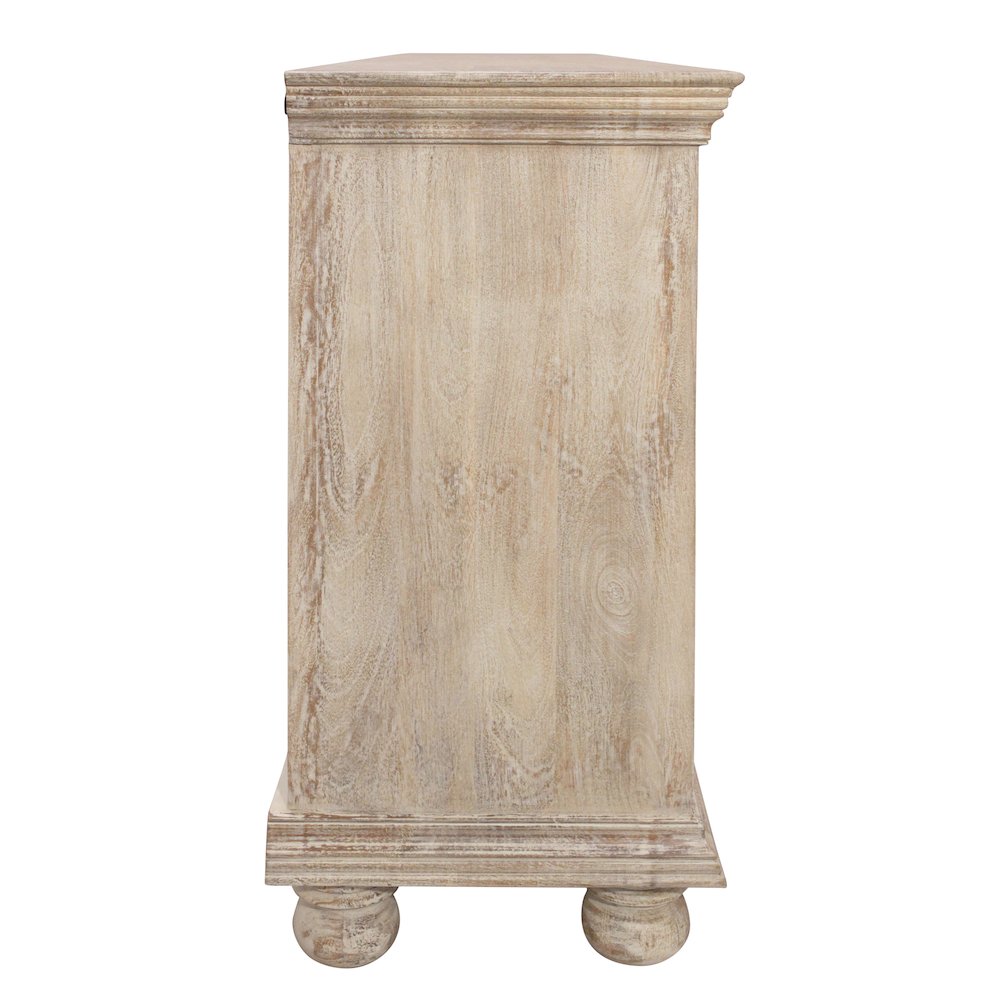 Athena 6-Door Sideboard in Distressed White