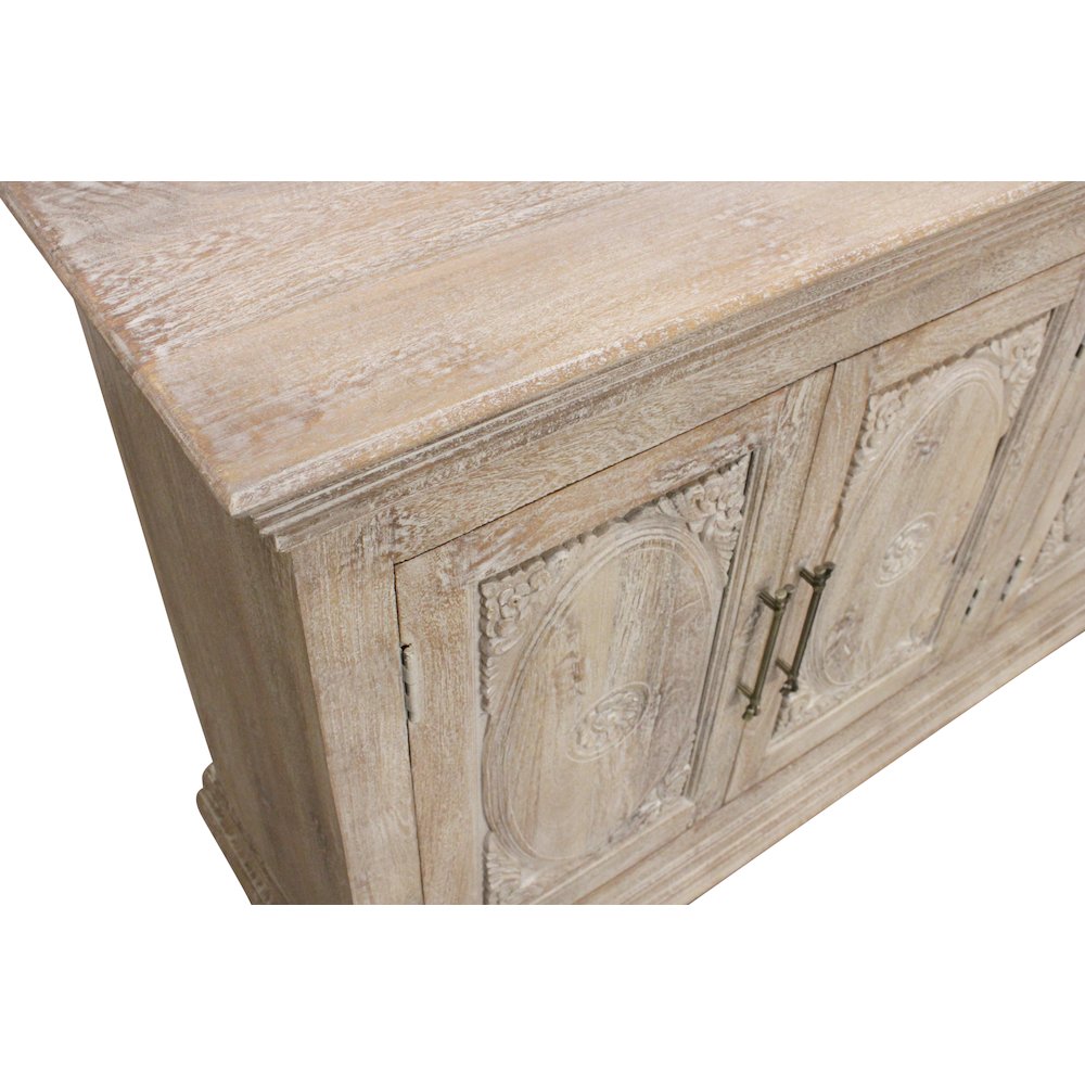 Athena 6-Door Sideboard in Distressed White