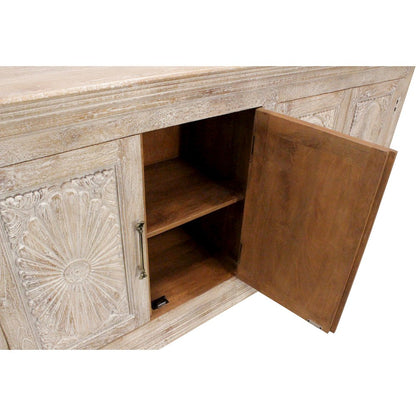 Athena 6-Door Sideboard in Distressed White