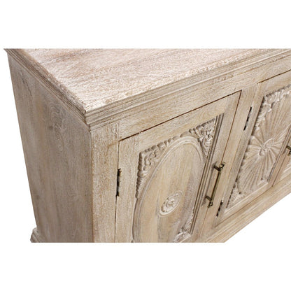 Carter 4-Door Sideboard in Distressed White on Solid Wood