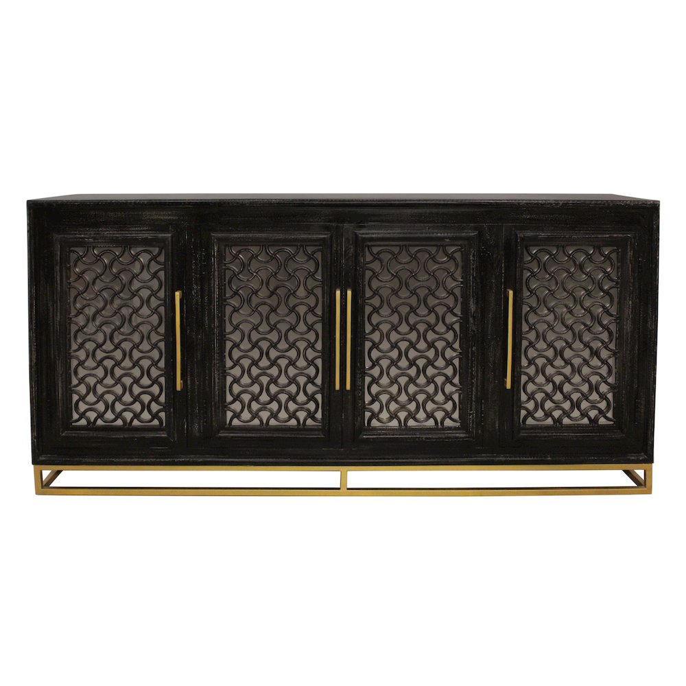 Juno 4-Door Sideboard in Antique Black