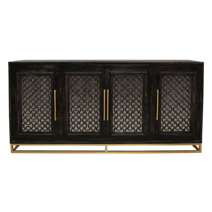 Juno 4-Door Sideboard in Antique Black
