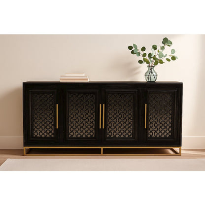 Juno 4-Door Sideboard in Antique Black
