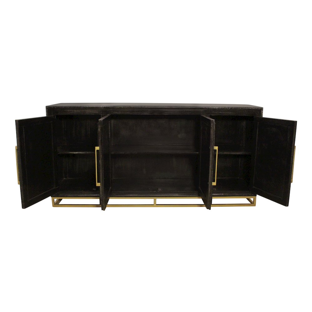 Juno 4-Door Sideboard in Antique Black