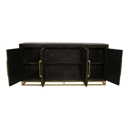Juno 4-Door Sideboard in Antique Black