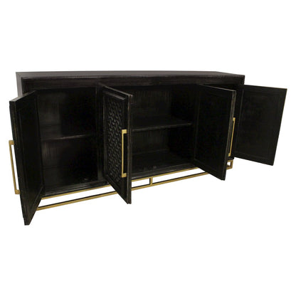 Juno 4-Door Sideboard in Antique Black