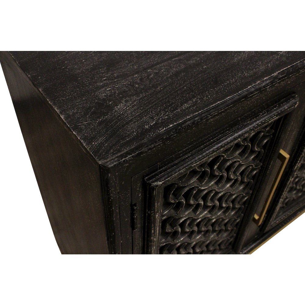 Juno 4-Door Sideboard in Antique Black