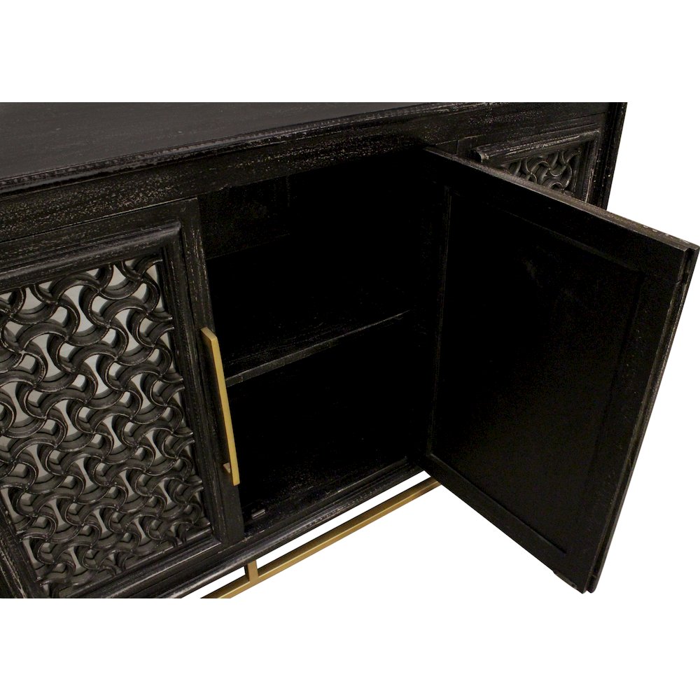 Juno 4-Door Sideboard in Antique Black