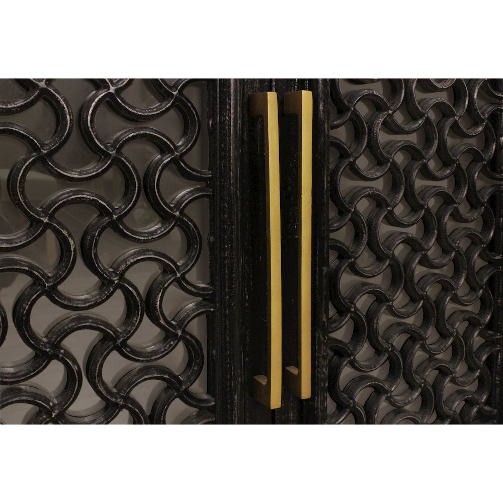 Juno 4-Door Sideboard in Antique Black