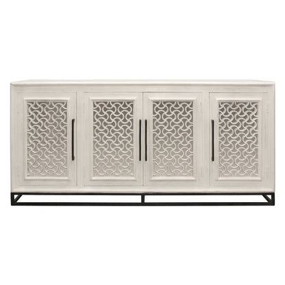 Juno 4-Door Sideboard in Distressed White