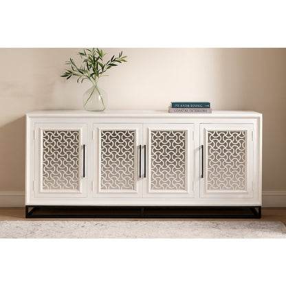 Juno 4-Door Sideboard in Distressed White