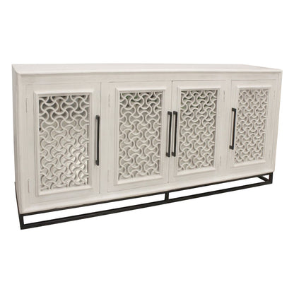 Juno 4-Door Sideboard in Distressed White