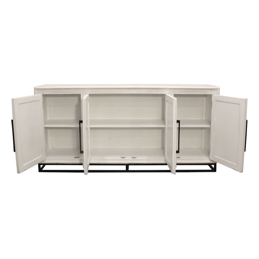Juno 4-Door Sideboard in Distressed White