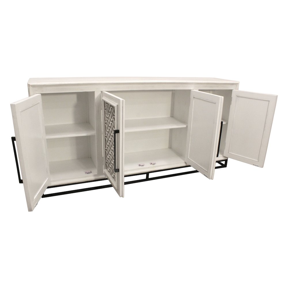 Juno 4-Door Sideboard in Distressed White