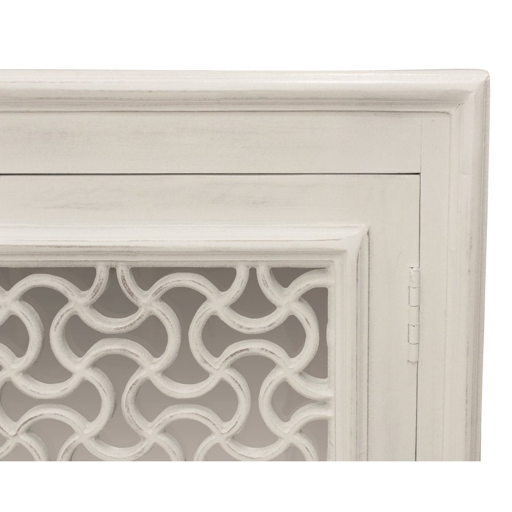 Juno 4-Door Sideboard in Distressed White