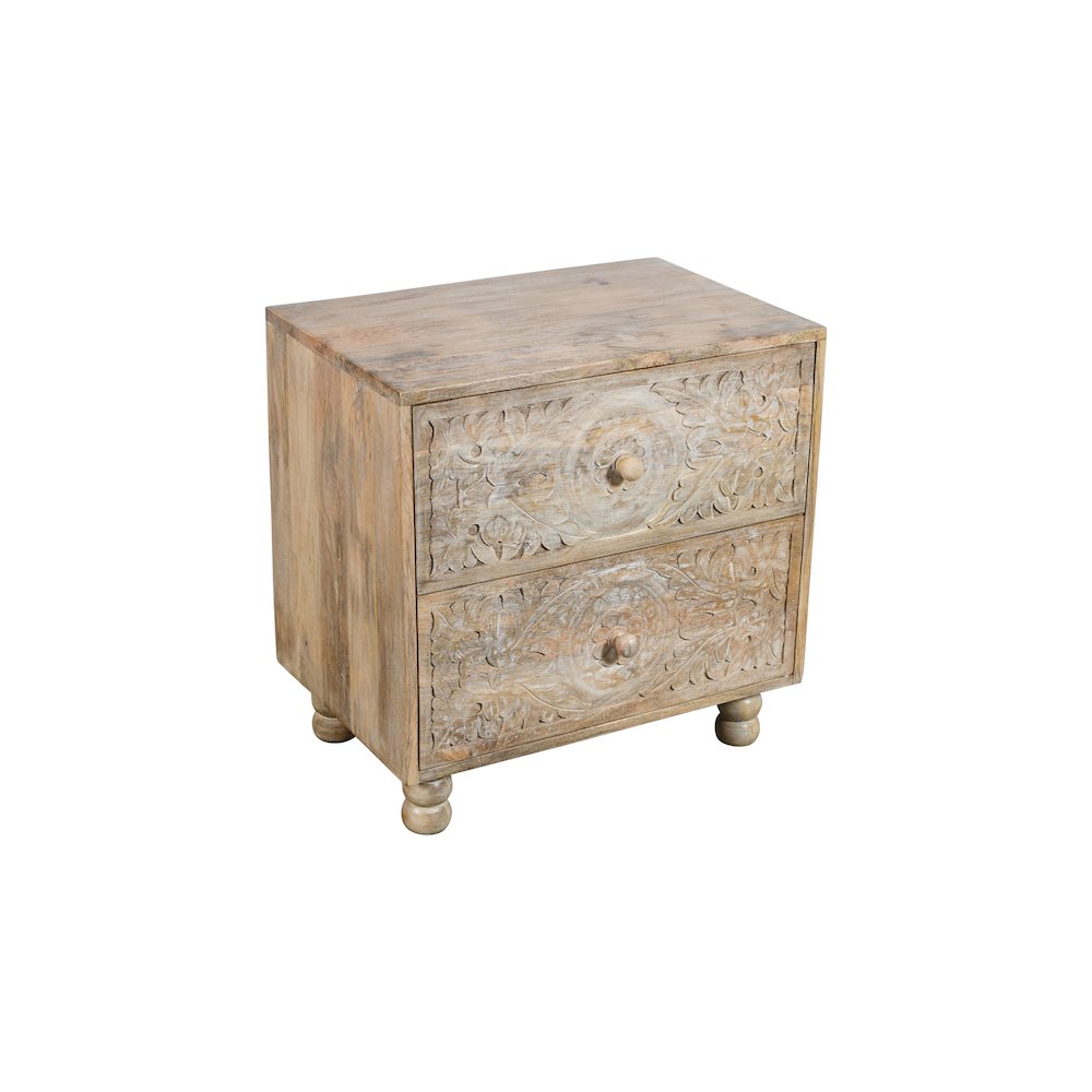 Cory 2-Drawer Nightstand in Natural