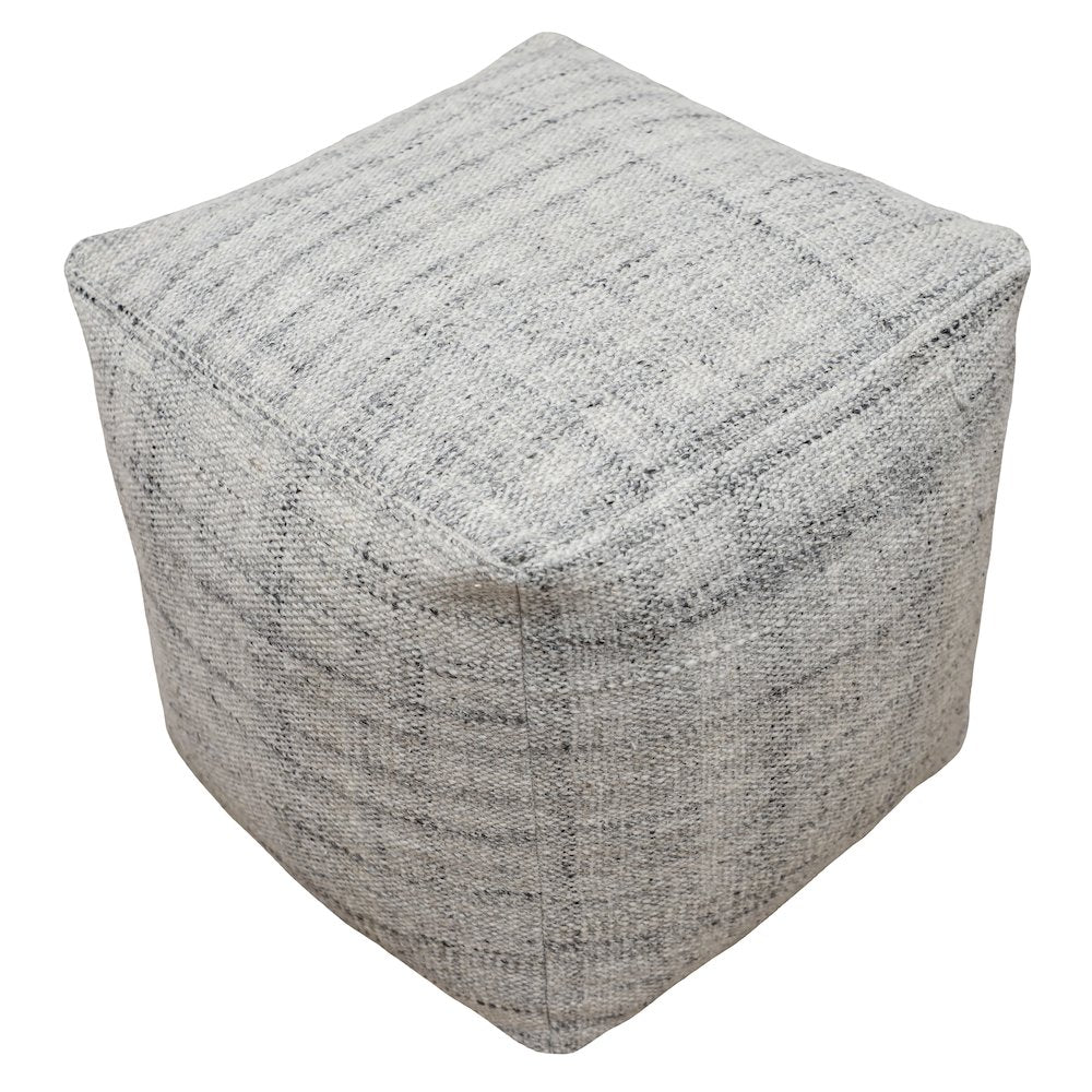 Remi Wool Pouf in Salt and Pepper