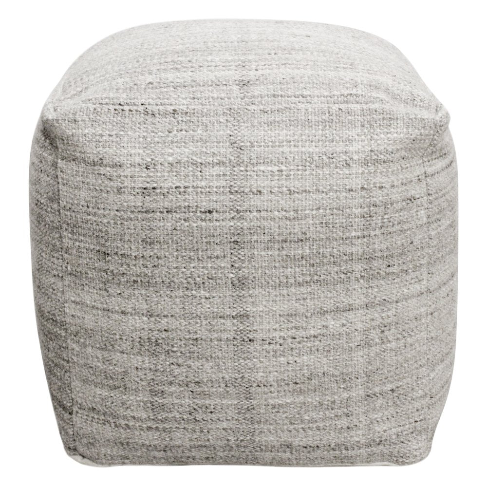 Remi Wool Pouf in Salt and Pepper