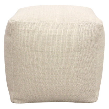 Remi Wool Pouf in Ivory