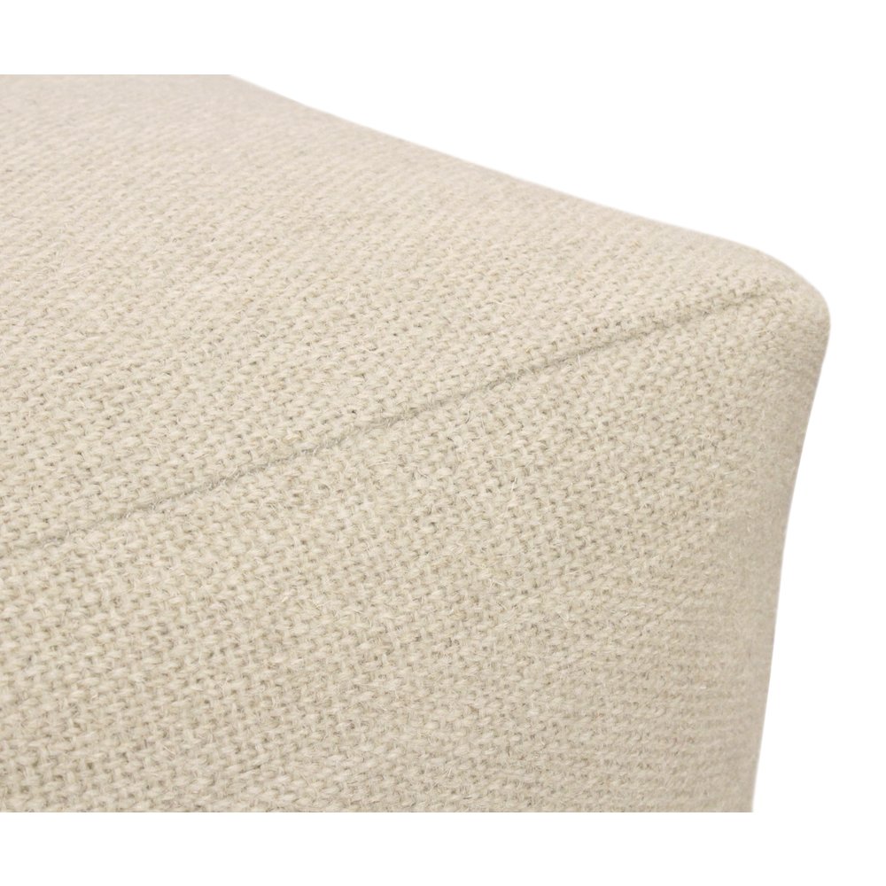 Remi Wool Pouf in Ivory