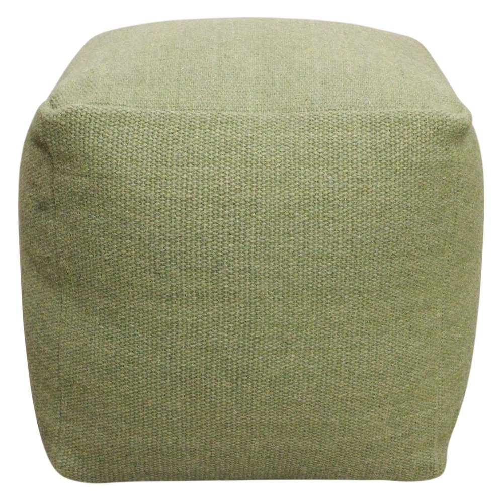 Remi Wool Pouf in Sage Green