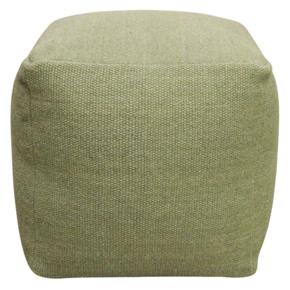 Remi Wool Pouf in Sage Green