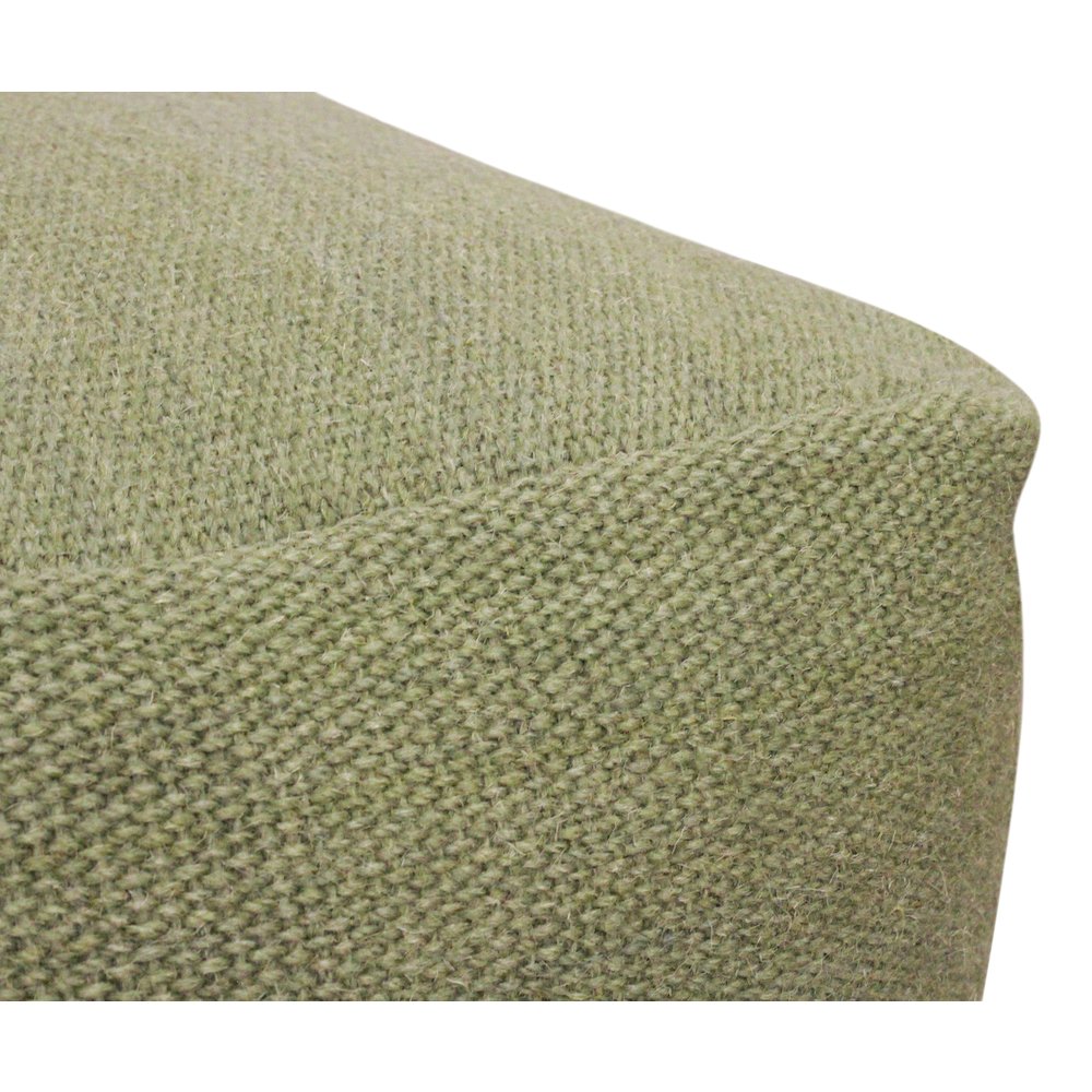 Remi Wool Pouf in Sage Green