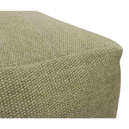 Remi Wool Pouf in Sage Green