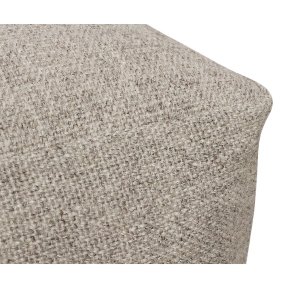 Remi Wool Pouf in Silver