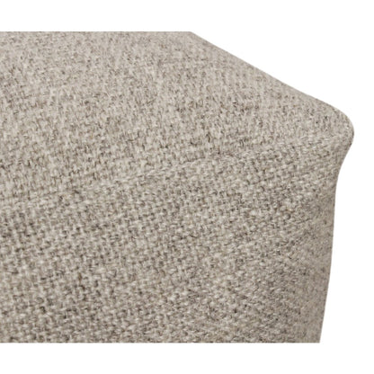Remi Wool Pouf in Silver