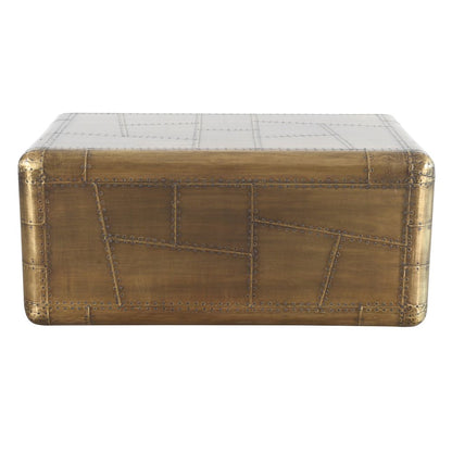 Pilot 1-Drawer Cocktail Table in Brass