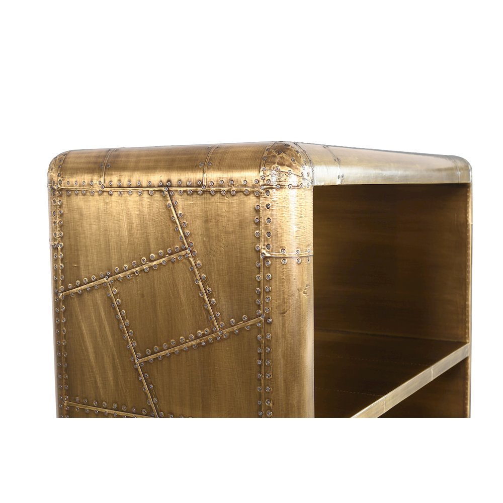 Pilot 4-Shelf Book Case in Brass