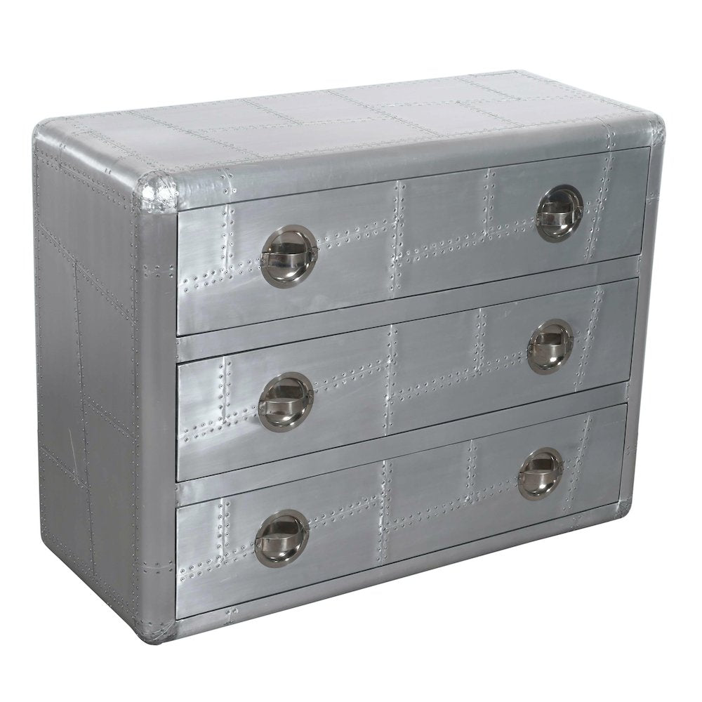 Pilot 3-Drawer Chest with Hatch pulls