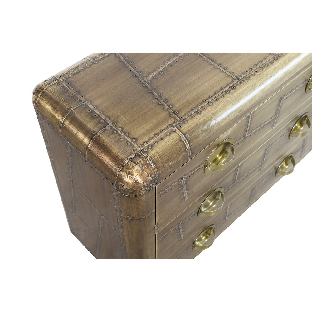 Pilot 3-Drawer Chest in Brass