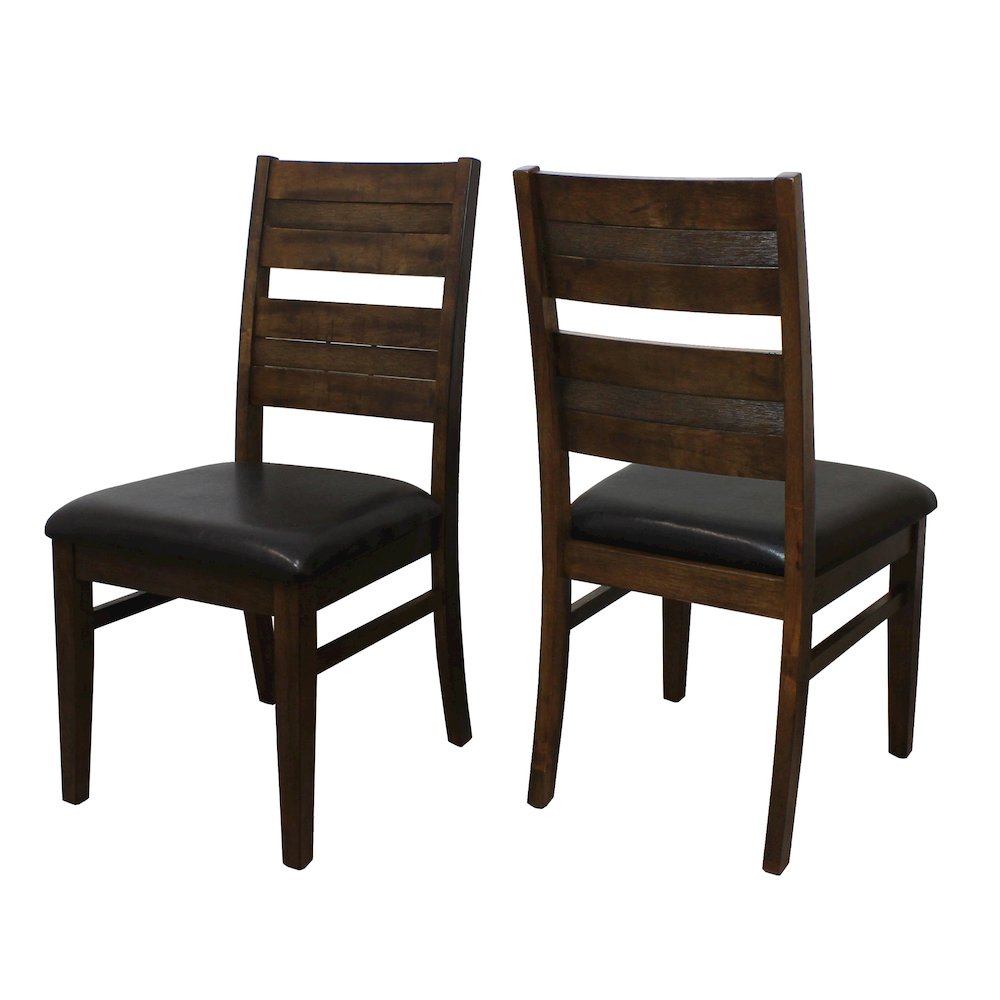 Dale Upholstered Side Chair in Antique Brown 2-Piece Set