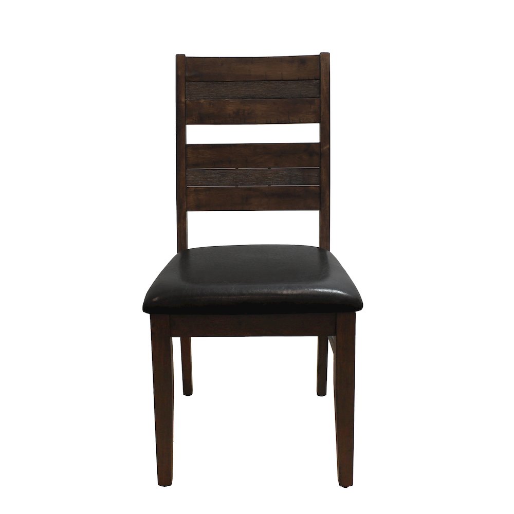 Dale Upholstered Side Chair in Antique Brown 2-Piece Set