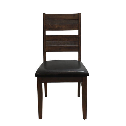 Dale Upholstered Side Chair in Antique Brown 2-Piece Set