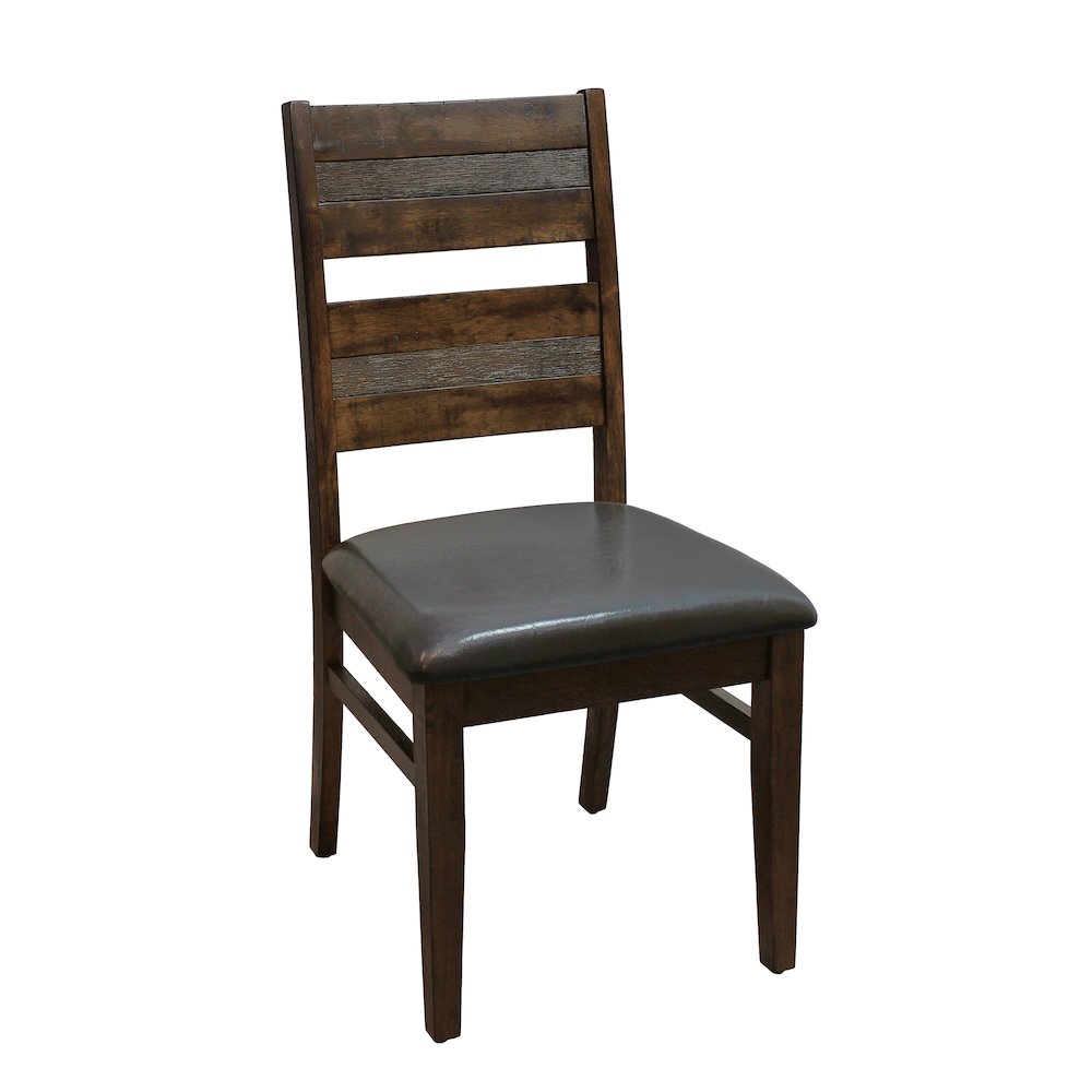 Dale Upholstered Side Chair in Antique Brown 2-Piece Set