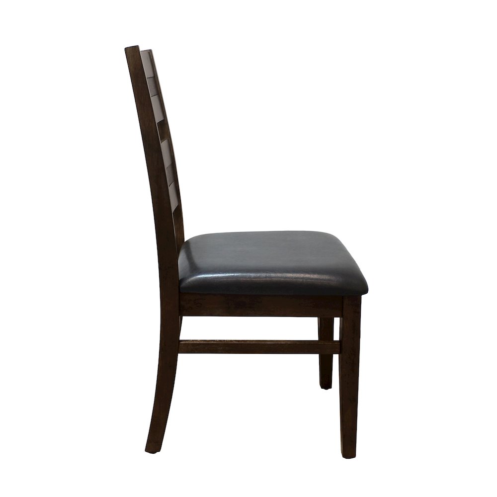 Dale Upholstered Side Chair in Antique Brown 2-Piece Set
