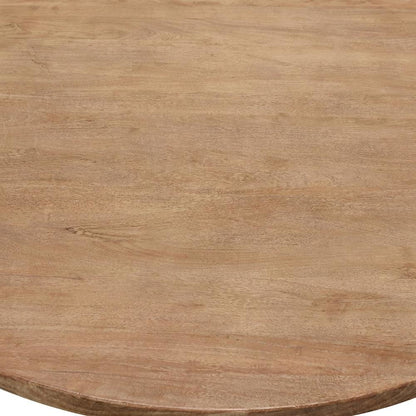 Mango Wood Round Dining Table for 8 with Cross-Leg Base for Dining Room, Natural