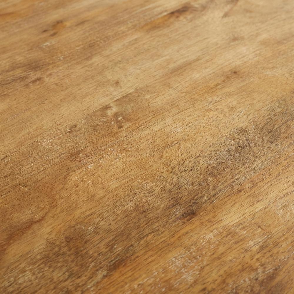 Solid Mango Wood Round Counter Height Bar Table, Distressed Natural