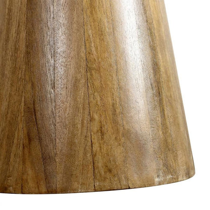 Solid Mango Wood Round Counter Height Bar Table, Distressed Natural