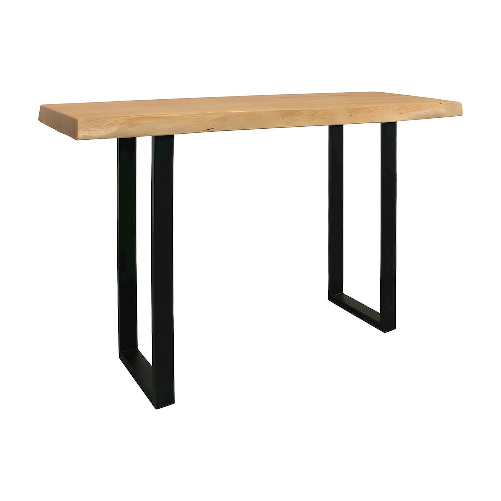 Rustic Solid Wood Farmhouse Console Table with Live Edge for Entryway, Natural