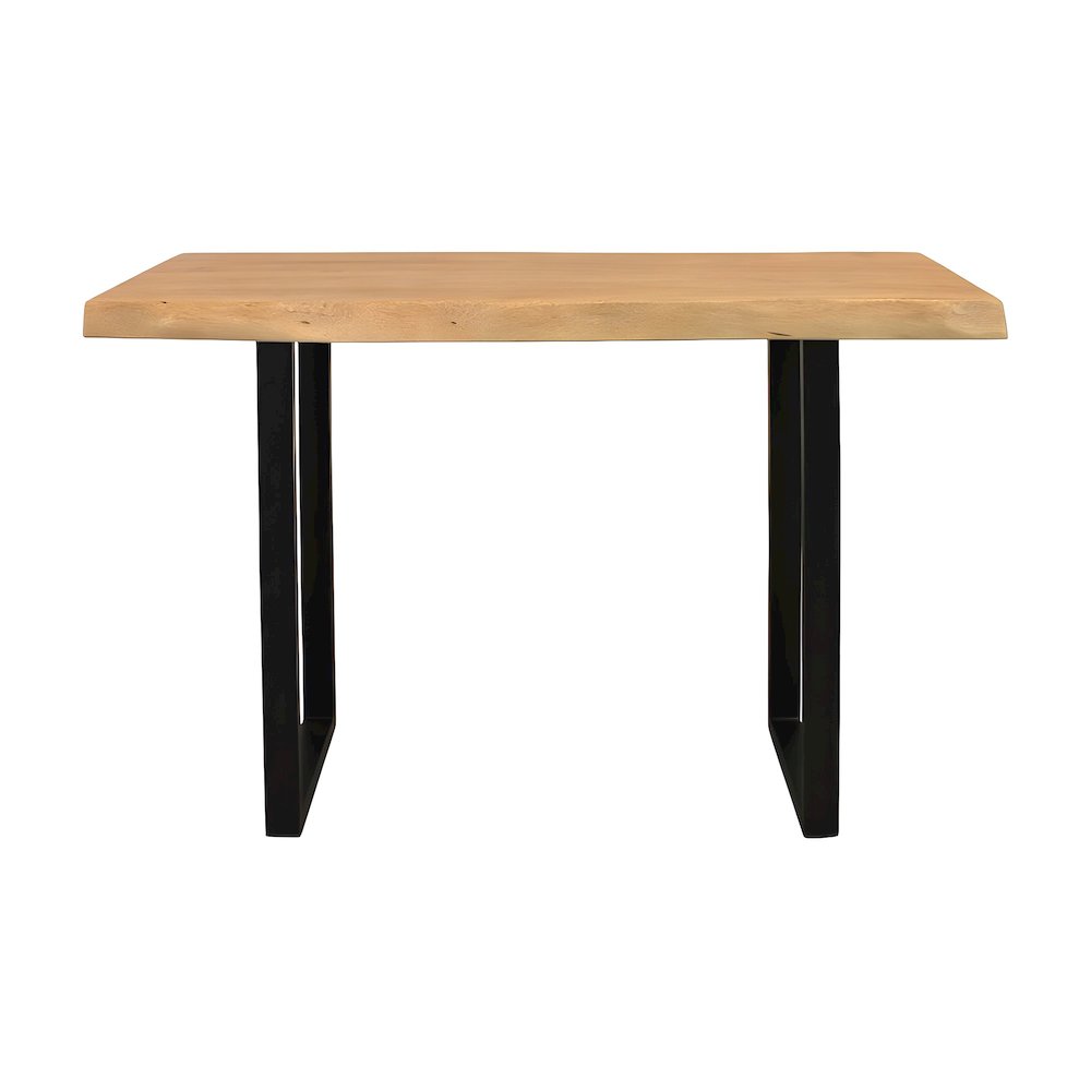 Rustic Solid Wood Farmhouse Console Table with Live Edge for Entryway, Natural