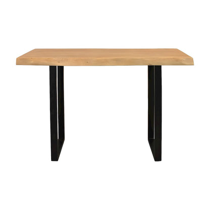 Rustic Solid Wood Farmhouse Console Table with Live Edge for Entryway, Natural