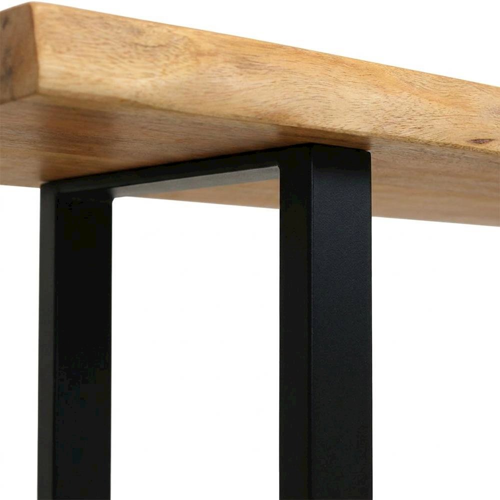 Rustic Solid Wood Farmhouse Console Table with Live Edge for Entryway, Natural