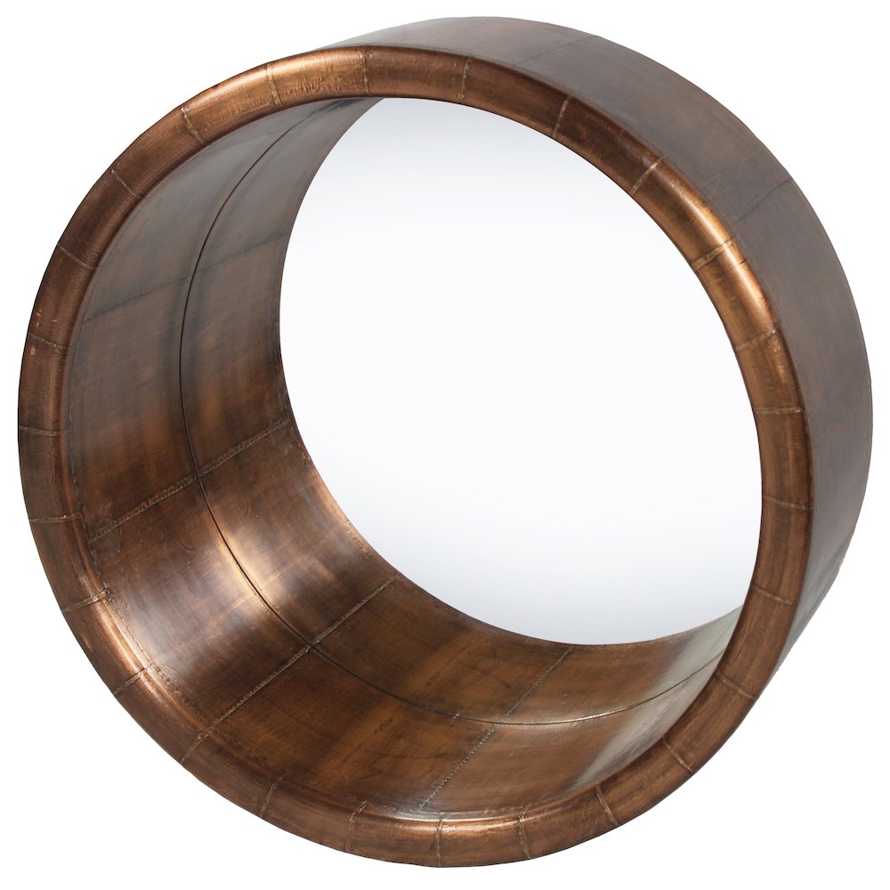 Industrial Mar Vista Earhart Mirror in Copper Toned Cladding